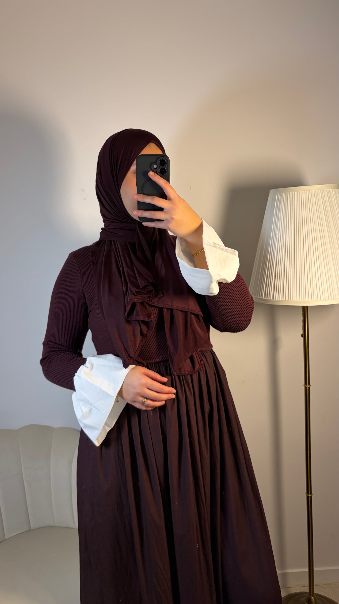 Robe maille bordeaux
