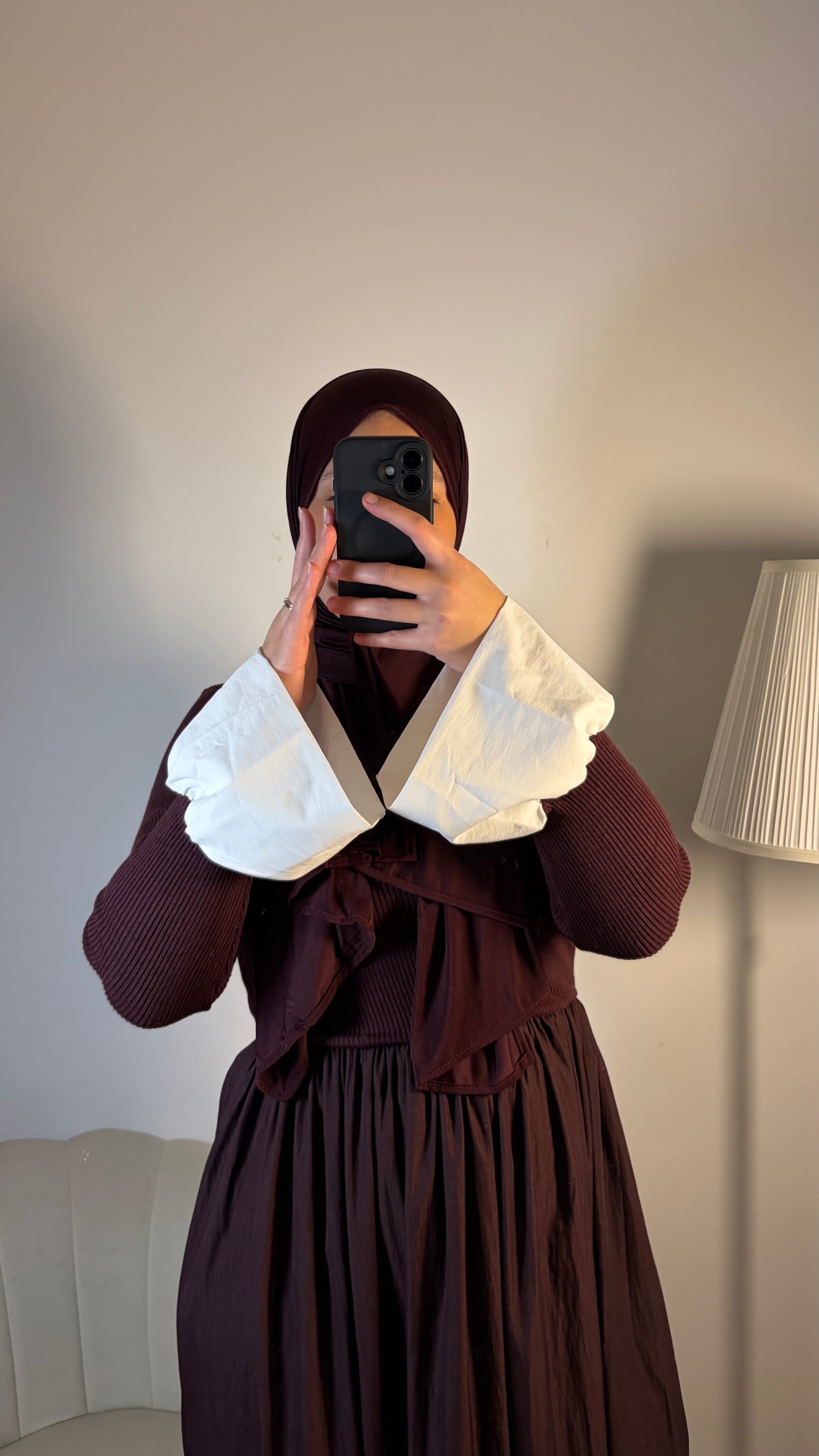 Robe maille bordeaux