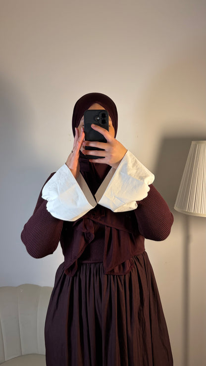 Robe maille bordeaux